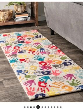 nuLOOM Carnival Handprint Runner Rug, 2’5” x 8’